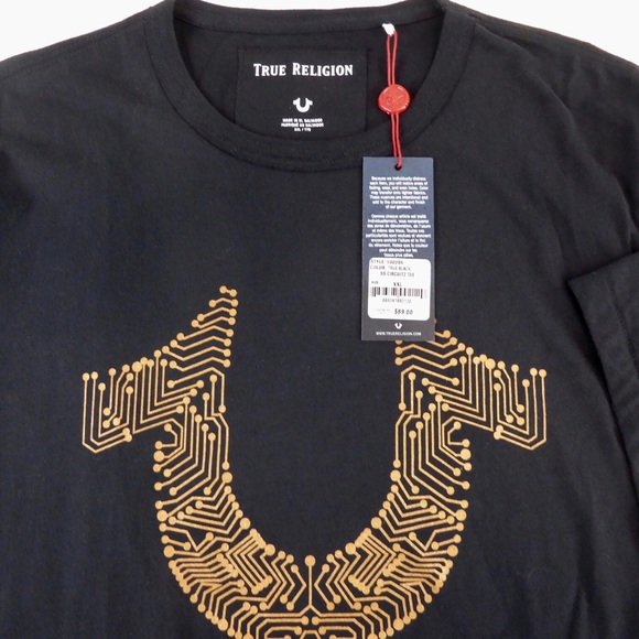 True Religion Circuitz T-Shirt Circuit NWT Black - Picture 3 of 3